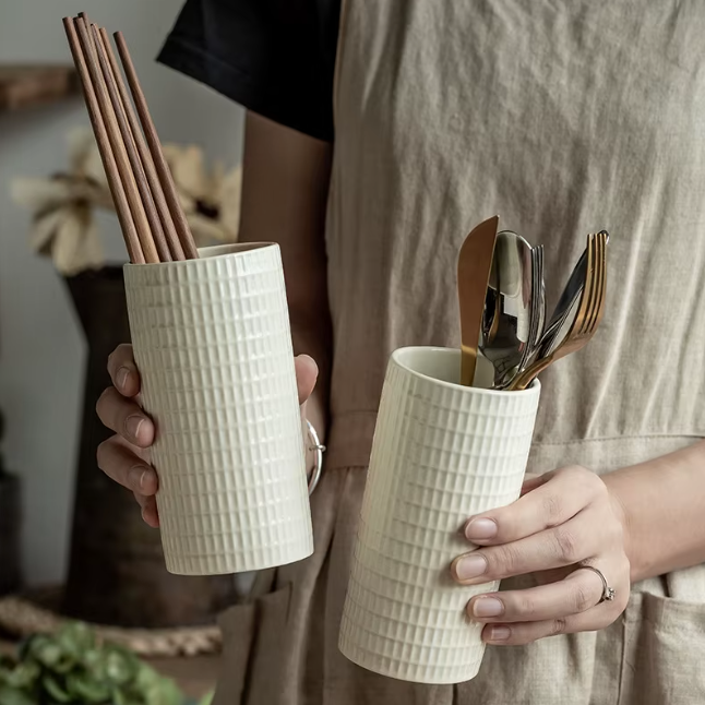 Suporte de Utensílios de Cozinha Cerâmica