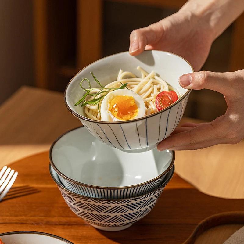 Japanese Style Ceramic Rice Bowl Set Kitchen Tableware Japanese Style Ceramic Rice Bowl Set