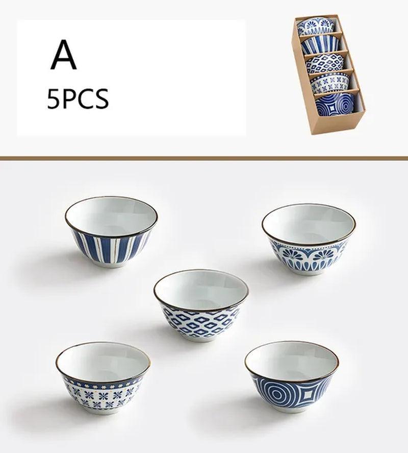 Japanese Style Ceramic Rice Bowl Set Kitchen Tableware Japanese Style Ceramic Rice Bowl Set