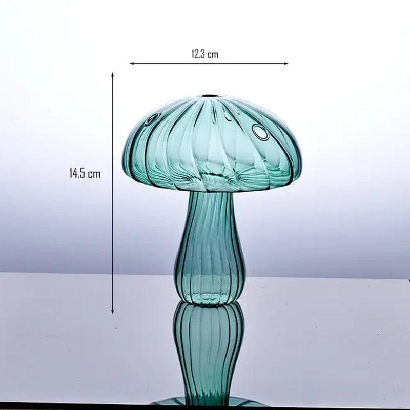 Mini Bud Vase Glass Mushroom Aromatherapy Bottle Hydroponic Flower Decoration Home Decor Nordic Vase Desktop Small Vase