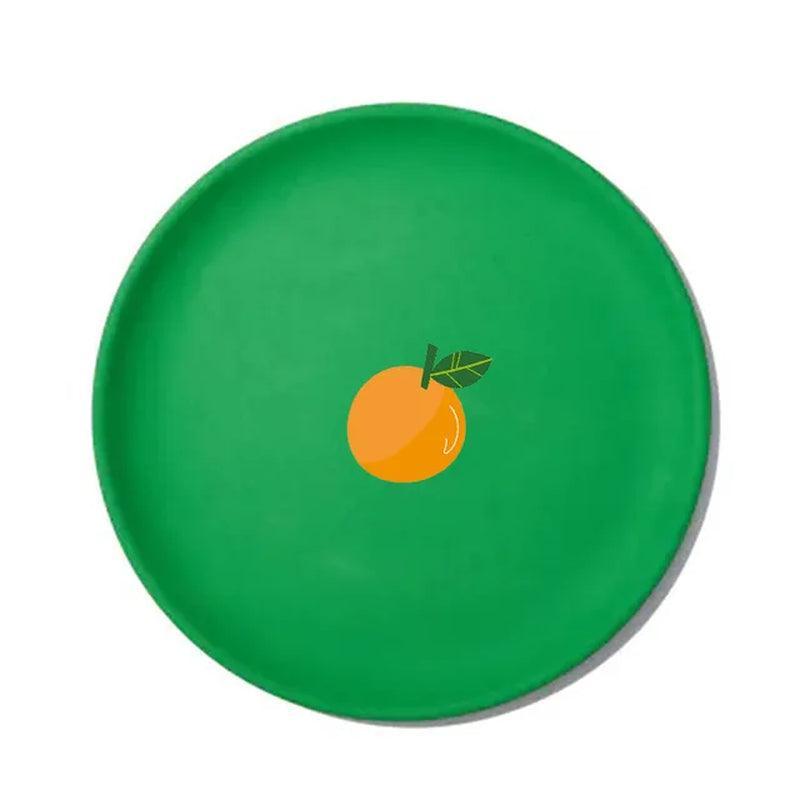 European round Plate Bamboo Fiber Tableware Environmental Protection Working Meal Buffet Tableware Fruit Plate Snack Plate